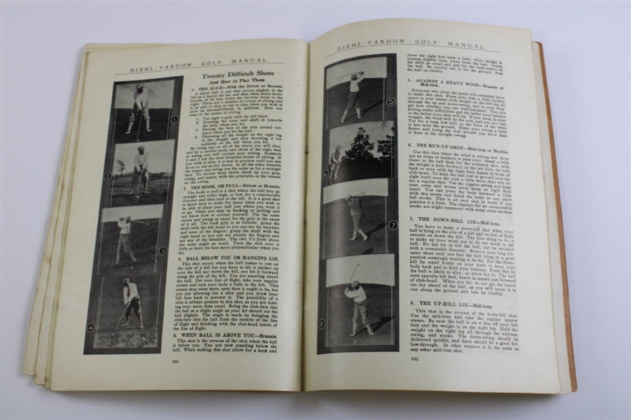 1929 Diehl-Vardon Golf Manual Manuel w/Bobby Jones, Frank Dolp, & others Action Photographs