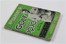 1930 Spaldings Athletic Library No. 3x Golf Guide Playing Rules of The USGA - Bobby Jones Cover