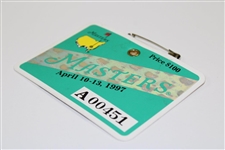 1997 Masters Tournament SERIES Badge # A00451 - Tiger Woods First Masters Win