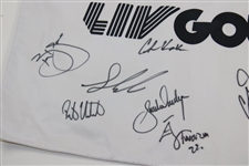 Charl Schwartzel And 16 Others Signed LIV Golf Flag JSA ALOA