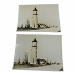 (2) Early 1930s Lighthouse Black and White Photo - Wendell Miller Collection