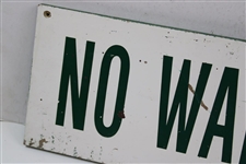 Official 'No Walk-Ins' Wood Sign from c.1980's Masters Tournament