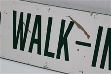 Official 'No Walk-Ins' Wood Sign from c.1980's Masters Tournament