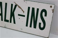 Official 'No Walk-Ins' Wood Sign from c.1980's Masters Tournament