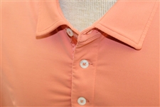 2018 US Open at Shinnecock Hills Short Sleeve Lt Orange Polo Shirt - Worn - Size L