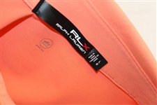 2018 US Open at Shinnecock Hills Short Sleeve Lt Orange Polo Shirt - Worn - Size L