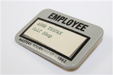 1962 Masters Tournament Employee Badge - Anne Terpak