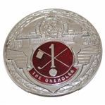 Behold St Christopher “The One Holer” Silver Tone Enameled Face Golf Medallion
