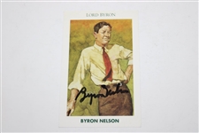 Byron Nelson Signed 1992 Mueller Golf Greatest Cards 599/10,000 JSA ALOA