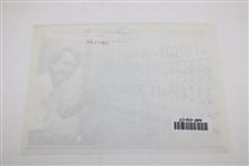 Al Geiberger Signed 1977 Press Photo Copy with 'Mr. 59' JSA ALOA