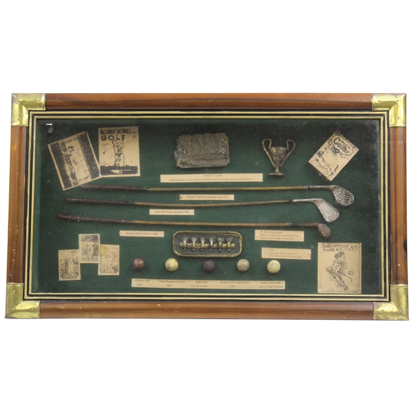 Golf Ball & Club Progression Framed Display