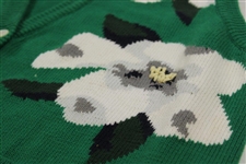 Masters Tournament 'White Dogwood' Button Down Slazenger Green Sweater Vest - Size M