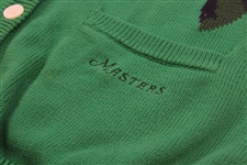 Masters Tournament 'White Dogwood' Button Down Slazenger Green Sweater Vest - Size M