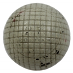Circa 1885 Rare Forgan 27 Line Cut Gutty Golf Ball with Silver Town on Opposite - Hardison Collection