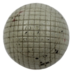 Circa 1885 Rare 'Forgan 27' Line Cut Gutty Golf Ball with Silver Town on Opposite - Hardison Collection