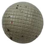 Circa 1885 Rare 'Forgan 27' Line Cut Gutty Golf Ball with Silver Town on Opposite - Hardison Collection
