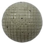Circa 1885 Rare 'Forgan 27' Line Cut Gutty Golf Ball with Silver Town on Opposite - Hardison Collection