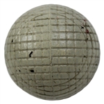 Circa 1885 Rare 'Forgan 27' Line Cut Gutty Golf Ball with Silver Town on Opposite - Hardison Collection