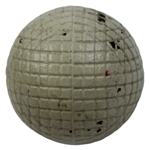 Circa 1885 Rare 'Forgan 27' Line Cut Gutty Golf Ball with Silver Town on Opposite - Hardison Collection