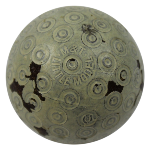 Circa 1910s Double Ringed M & T Little Model Reg. No. 589855 Golf Ball - Scarce