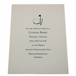2009 Augusta National Golf Club Cocktail Buffet Invitation - April 8th