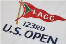 2023 US Open at Los Angeles Country Club White Embroidered Flag
