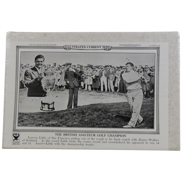 1934 Illustrated Current News Cut Out No 3236 Featuring Lawson Little British Amateur Champion