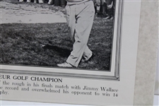 1934 Illustrated Current News Cut Out No 3236 Featuring Lawson Little 'British Amateur Champion'