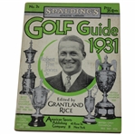 1931 Spaldings Athletic Library No. 3x Golf Guide Playing Rules of The USGA - Bobby Jones Cover