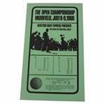 1966 Open Championship at Muirfield Final Round Draw Sheet - Jack Nicklaus 1st Claret