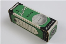 c.1920's Sleeve of 3 Spalding BLUE Mesh Unused Golf Balls in Original Box
