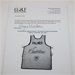Arnold Palmer Signed Original Tournament Used Arnold Palmer Cadillac Caddie Bib JSA ALOA 