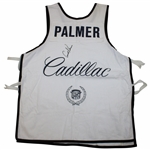 Arnold Palmer Signed Original Tournament Used Arnold Palmer Cadillac Caddie Bib JSA ALOA 