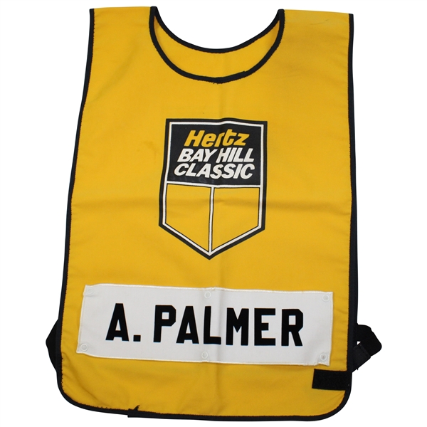Arnold Palmer Original Tournament Used 1987 Hertz Bay Hill Classic Caddie Bib 