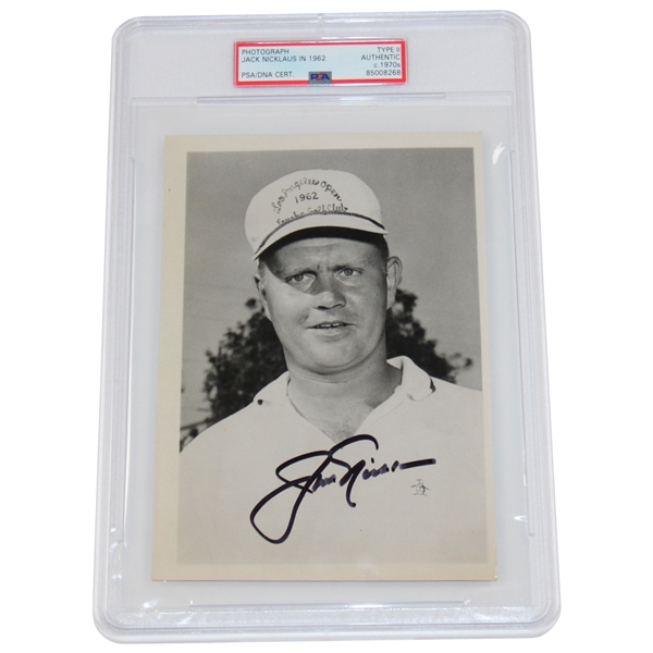 Jack Nicklaus Signed Pro Debut at 1962 LA Open Photo PSA/DNA #85008268
