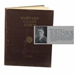 Bobby Jones in 1924 Harvard College Class Album/Yearbook