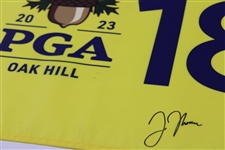 Justin Thomas Signed 2023 PGA Championship at Oak Hill Screen Flag JSA #AN70905