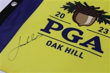 Jordan Spieth Signed 2023 PGA Championship at Oak Hill Screen Flag JSA #AN70903