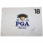 Cam Smith Signed 2023 PGA Championship at Oak Hill Embroidered Flag JSA #AN70909