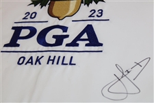 Cam Smith Signed 2023 PGA Championship at Oak Hill Embroidered Flag JSA #AN70909
