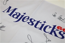 Stenson, Westwood, Poulter & Sam Horsfield Signed Majestics Team Flag JSA #AG91052