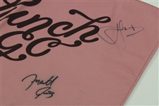 Cam Smith, Marc Leishman, Matt Jones & Wade Ormsby Signed Punch Team Flag JSA #AG91061