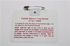 Jack Nicklaus Signed 1986 Masters SERIES Badge #A3455 JSA ALOA