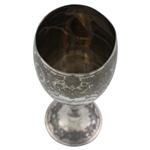 Large Spalding Golf Club Est 1909 Engraved Silver-Plated Chalice Won by Ry. Hunter