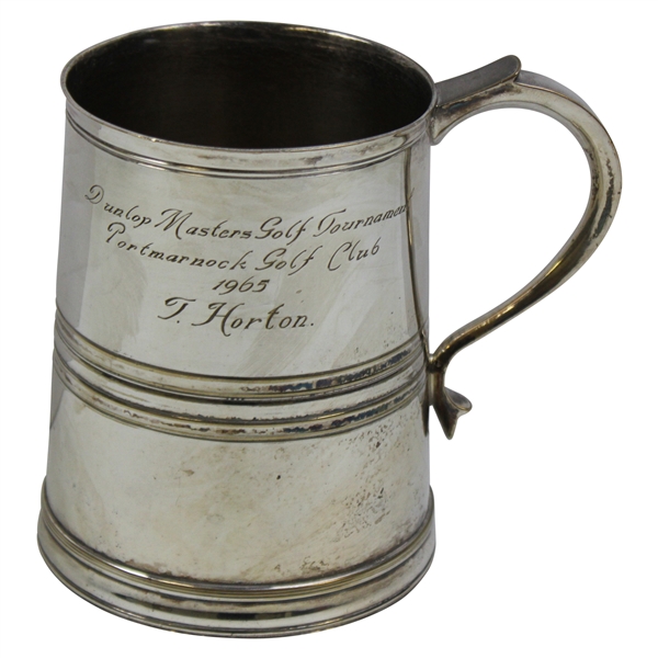 1965 Dunlop Masters Golf Tournament at Portmarnock GC Engraved Players Tankard - T. Horton