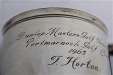 1965 Dunlop Masters Golf Tournament at Portmarnock GC Engraved Players Tankard - T. Horton