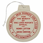 1939 Henry Cotton vs. Archie Compston at The Royal Mid Surrey GC Benefit of The Lord Mayors Appeal Ticket