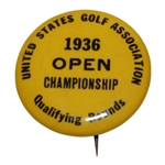1936 US Open Championship Qualifier Contestant Pin 