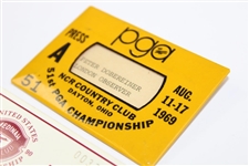1969 PGA at NCR & 1990 US Open at Medinah CC Press & Media Badges