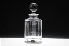 1978 British PGA Captains Crystal Whisky Decanter with Stopper - Tommy Horton